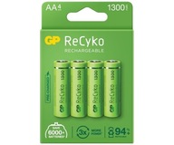 4x GP Recyko+ New R6/AA 1300mAh séria 1,2V Ni-MH