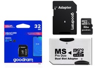 ADAPTÉR MS PRO DUO + ​​GOODRAM 32GB CLASS10 SONY PSP