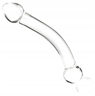 GLASS DILDO SKLENENÝ ZAKRIVÝ STIMULÁTOR BODU G - DILDO