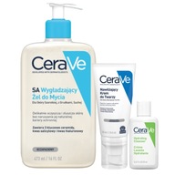 CeraVe Set SA vyhladzujúci čistiaci gél 473 ml, hydratačný krém 52 ml