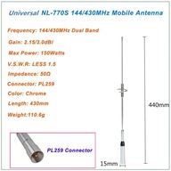 NL-770S dvojpásmové UHF/VHF 144/430 MHz 150 W rádio