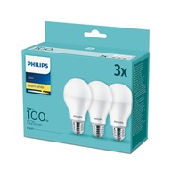 Philips E27 LED žiarovky 13W = 100W 1521 lm teplá biela 2700K 3 ks.