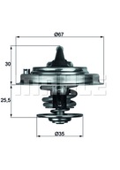 TX 30 80D BEHR - TERMOSTAT / AUDI FORD VW