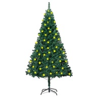Umelý vianočný stromček s LED svetielkami, hrubými vetvičkami, s