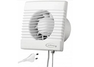 Kúpeľňový ventilátor FI150 mm s reťazou a zástrčkou, biely airRoxy pRim