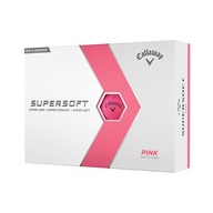 Ružové golfové loptičky CALLAWAY SUPERSOFT matné 12 ks