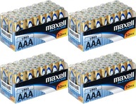 128x MAXELL alkalické batérie AAA LR3 R3