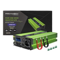 Menič napätia 1000/2000W 12V 230V Pure Sine