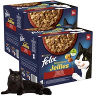 FELIX Sensations Jellies Wiejskie Smaki MIX 4 v želé pre mačky 48x85g