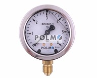 Glycerínový manometer M63 0-6 bar, spodné pripojenie G1/4" POLMO