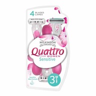 Holiace strojčeky Wilkinson Quattro For Women Sensitive pre ženy 3 ks