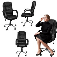 Stolička, otočná kancelárska stolička, pevná, pohodlná, mäkká eko koža