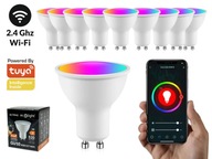 10x GU10 LED žiarovka 6W RGB CCT WiFi Tuya Stmievateľná inteligentná domácnosť