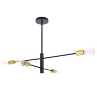 Závesné stropné svietidlo 4x E27 LED BLACK GOLD