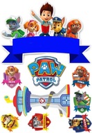 PAW PATROL Cake Wafer PAW PATROL POSTAVY + MENO Potlač cukru A4