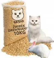 Drevené pelety pre mačku Cat 10 kg svetlé poprášili