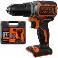 Bezuhlíková vŕtačka a skrutkovač. 18V 52Nm Black Decker BL186N korba + kufor