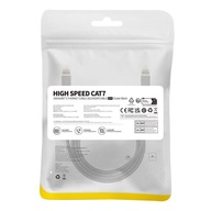 Vysokorýchlostný sieťový kábel, Ethernet RJ45, 10 Gb, Cat.7, 1,5 m (čierny)