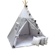 TIPI stan pre deti s podložkou a vankúšmi TEEPEE vigvam darček CE