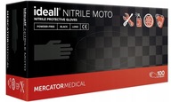 Mercator Medical Ideall Nitrile Moto rukavice, veľkosť L, 100 kusov, čierne