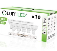 10x LED žiarovka MR16 6W = 50W 580lm 12V LUMILED