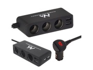 TEE ZAPAĽOVAČ DISTRIBÚTOR 12-24V 4xUSB 120W