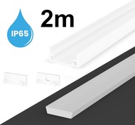 Profil pre LED pásy vodotesný biely IP67 P11-1