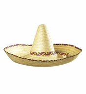 MEXICKÉ MAXI SOMBRERO XL NATURAL 65CM