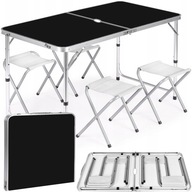 TURISTICKÝ ROZKLADACÍ STÔL 4x SET STOLIČEK 120x60