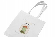 Frog Shopper TAŠKA, Frog Fan Gift, módna biela