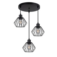 Stropné závesné svietidlo, prelis, tienidlo z diamantového drôtu + 3x WW 5,9W LED žiarovka