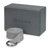 SET GAIAM JOGA PENOVÝ PÁS A ČLENKY, SIVÁ