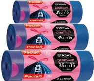 PREMIUM Vrecia na odpadky 35L 45 ks PACLAN 3 rolky