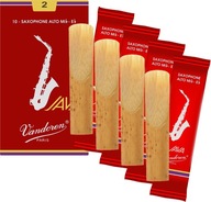 Vandoren Java Red 2 Alto saxofón Reed SET