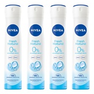 NIVEA Fresh Natural Antiperspirant Dámsky dezodorant v spreji 150ml x 4