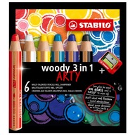 STABILO WOODY pastelky s strúhadlom (6 kusov)