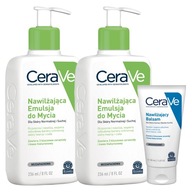 CeraVe hydratačná čistiaca emulzia 236 ml - pre normálnu a suchú pleť 2x