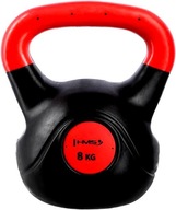 HMS Kettlebell BITUMINUM DUMBLING 8 kg ČIERNA ČERVENÁ RYCHLÁ loptička