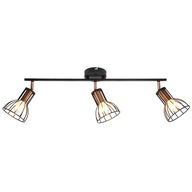 SOFIA-3 pohyblivá lampa čierna + meď E14x3 loft