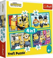 Puzzle 4v1 Happy Minions World Trefl 34339