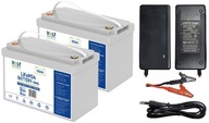 2X LIFEPO4 LITHIUM 12,8V 100Ah UPS ALARM 150A NABÍJ.