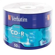 VERBATIM CD-R 700 MB 52X EXTRA OCHRANA SP*50 43787