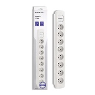 Qoltec Predlžovací kábel Power strip 8 zásuviek 1,8m osvetlený vypínač