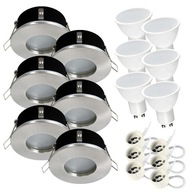 6 x zápustná halogénová lampa IP44 + LED GU10 7W