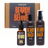 PÁNSKE ROCK BEARD BELOVED BARTPFLEGE SET FÜR MÄNNER MIT EICHENMOOS-DUFT, 3-TL