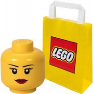 LEGO CONTAINER MINI HEAD GIRL GIRL 11,5 CM 0,36 L + TAŠKA