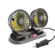 DVOJITÝ VENTILÁTOR DO AUTO SO ZAPALOVAČOM 12V