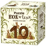 Puzzle Rok v lese Počítame zvieratká E. Dziubak