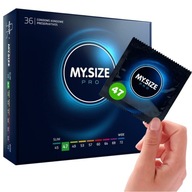 MY.SIZE Pro CONDOMS, veľkosť 47 mm, priliehavé, zvlhčené, 36 ks.