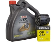 CASTROL GTX 10W40 4L + OLEJOVÝ FILTER OP641